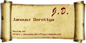 Janousz Dorottya névjegykártya